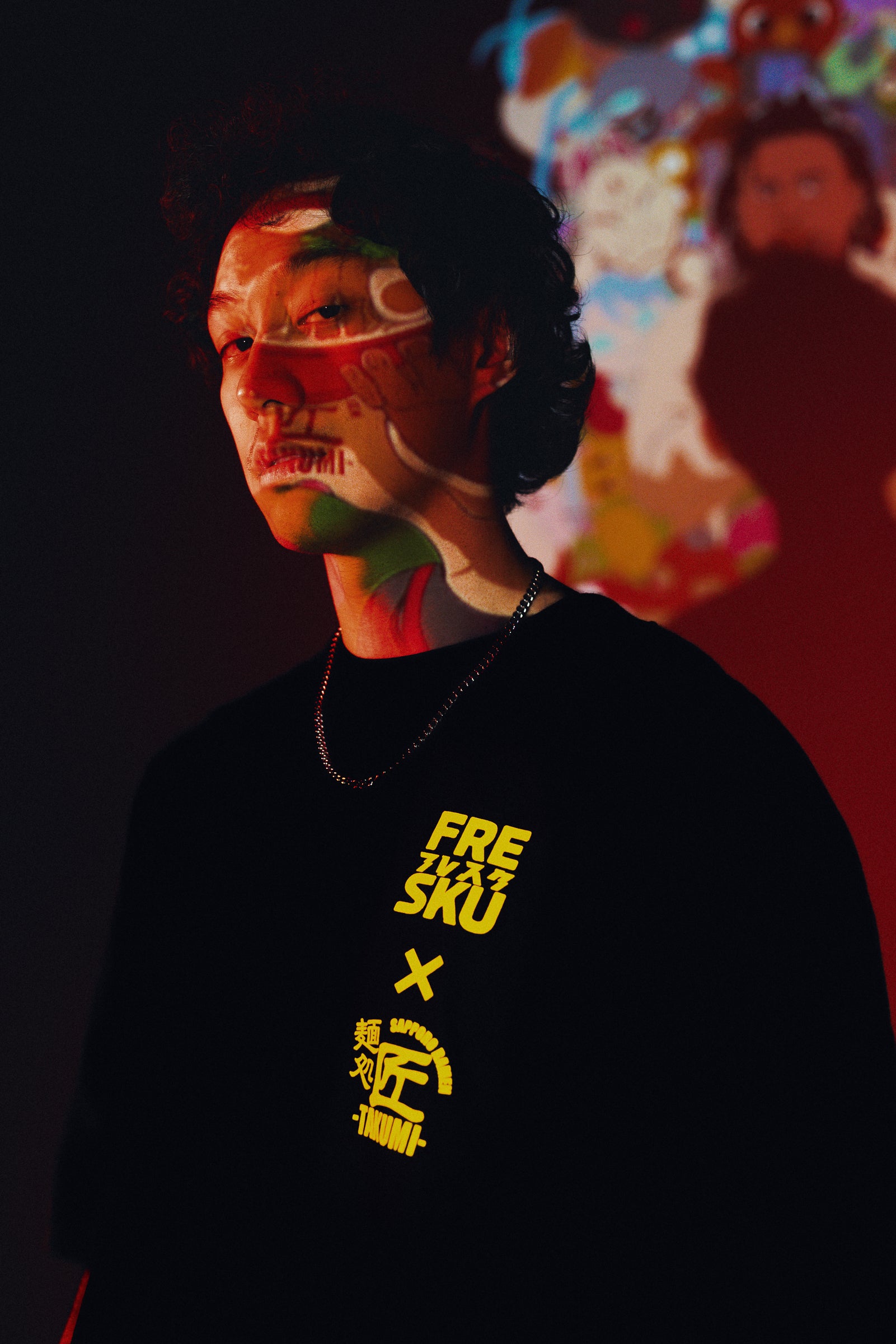 Fresku x Takumi Zwart T-shirt, afbeelding 7