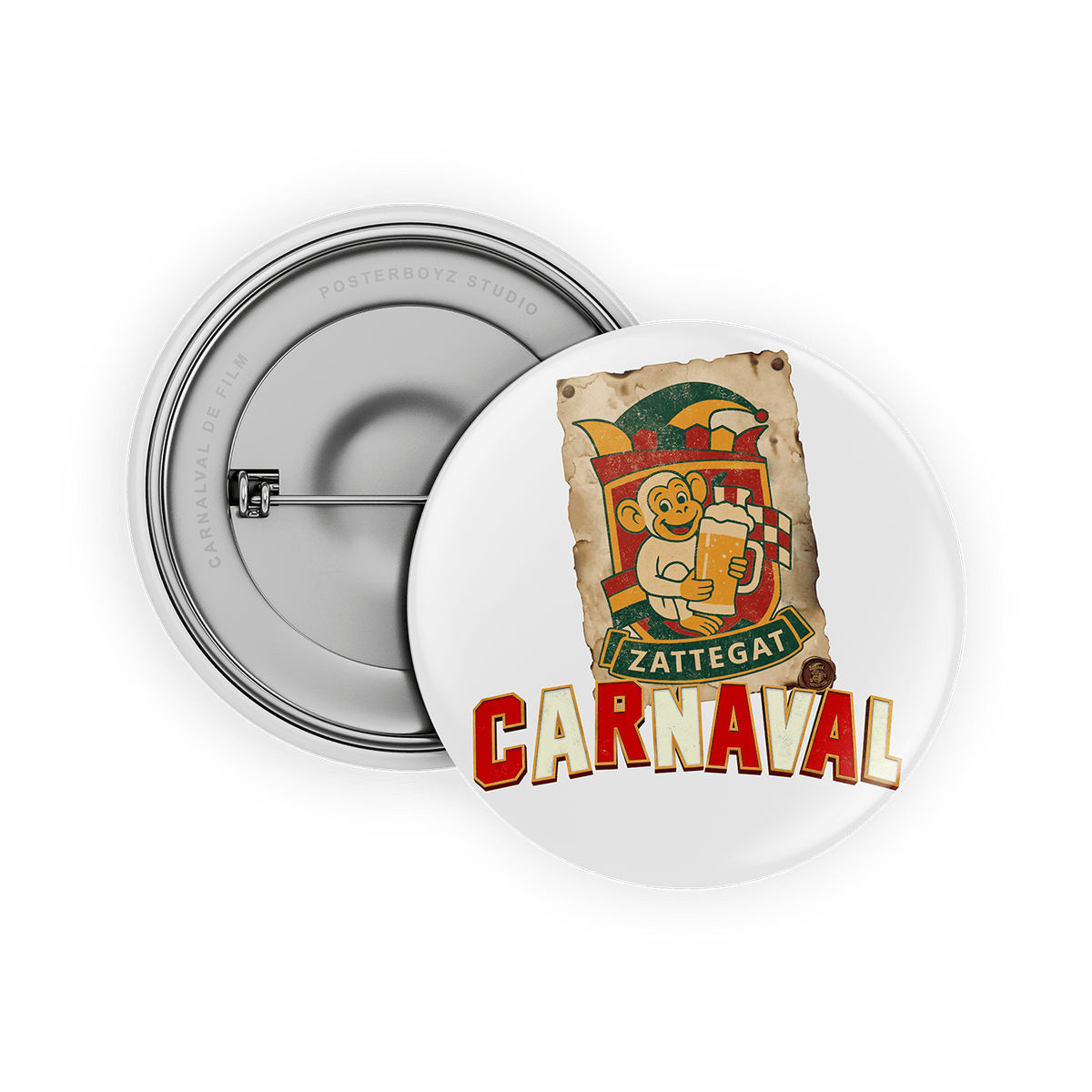 Carnaval-Button: Zattegat-Flyer