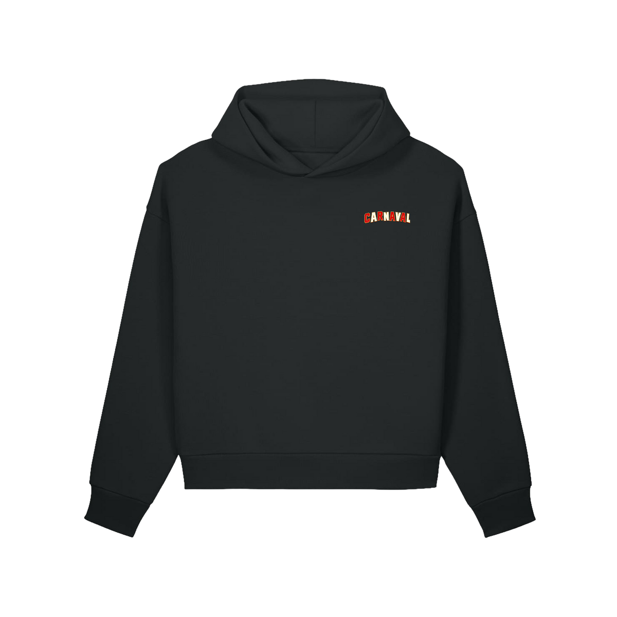 Carnaval (De Film) zwarte hoodie, design Bierfust, voorkant